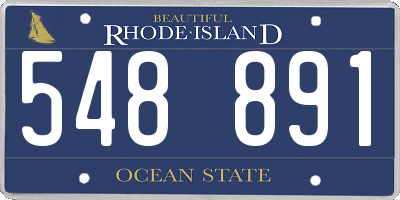 RI license plate 548891