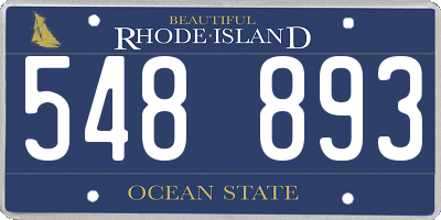 RI license plate 548893