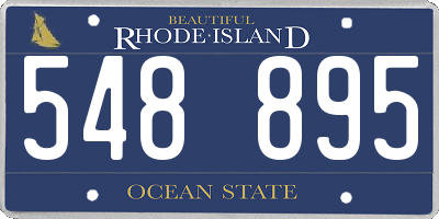 RI license plate 548895