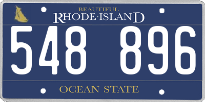 RI license plate 548896
