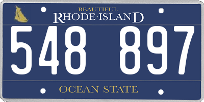 RI license plate 548897