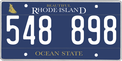 RI license plate 548898