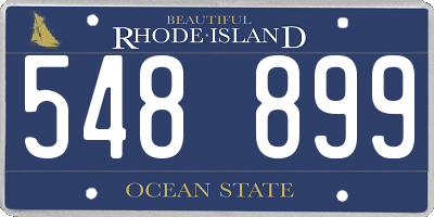 RI license plate 548899