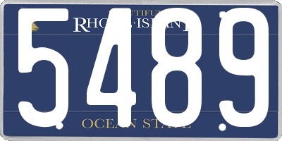 RI license plate 5489