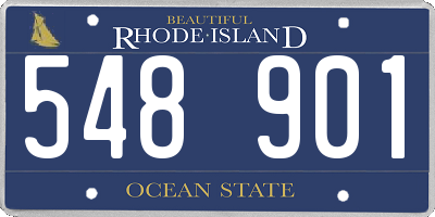 RI license plate 548901