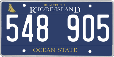RI license plate 548905