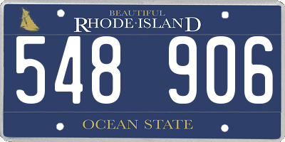 RI license plate 548906