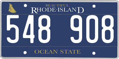 RI license plate 548908
