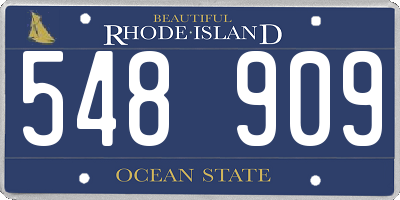 RI license plate 548909