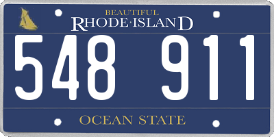 RI license plate 548911