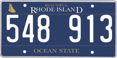 RI license plate 548913