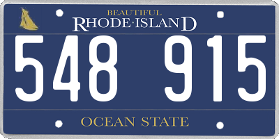 RI license plate 548915