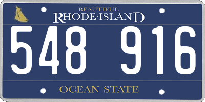 RI license plate 548916