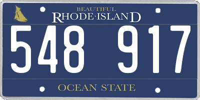 RI license plate 548917