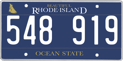 RI license plate 548919