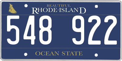 RI license plate 548922