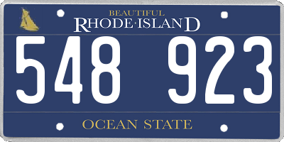 RI license plate 548923