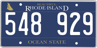 RI license plate 548929