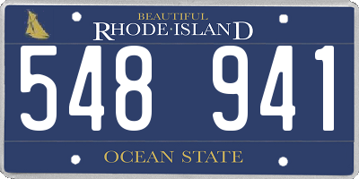 RI license plate 548941