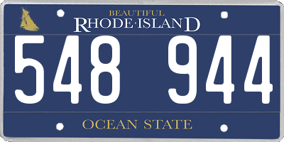 RI license plate 548944
