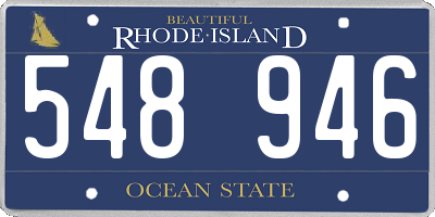 RI license plate 548946