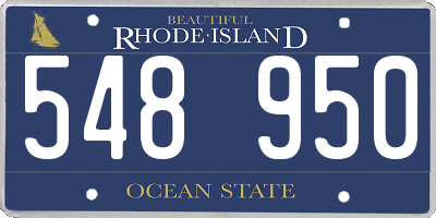RI license plate 548950