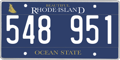 RI license plate 548951