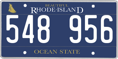 RI license plate 548956