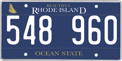 RI license plate 548960