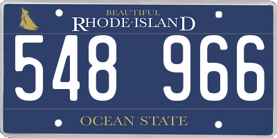 RI license plate 548966