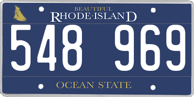 RI license plate 548969