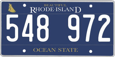 RI license plate 548972