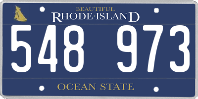 RI license plate 548973