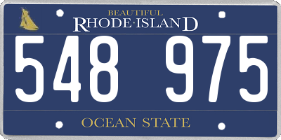RI license plate 548975