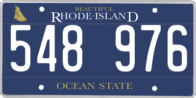 RI license plate 548976