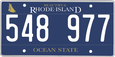 RI license plate 548977