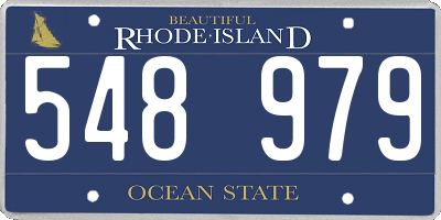 RI license plate 548979