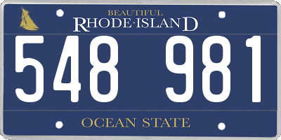 RI license plate 548981