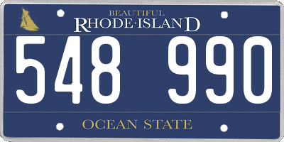 RI license plate 548990