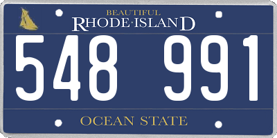 RI license plate 548991