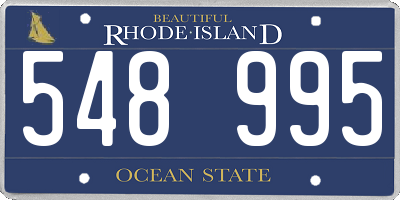 RI license plate 548995