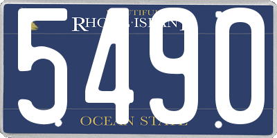 RI license plate 5490