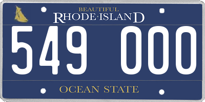 RI license plate 549000