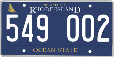 RI license plate 549002