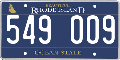RI license plate 549009