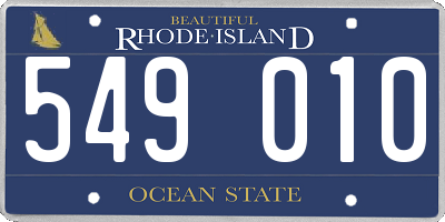 RI license plate 549010