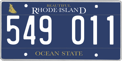 RI license plate 549011
