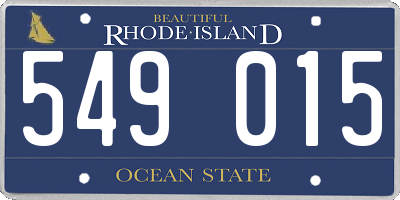 RI license plate 549015
