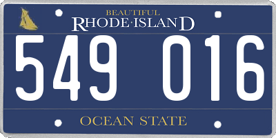 RI license plate 549016
