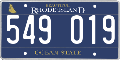 RI license plate 549019